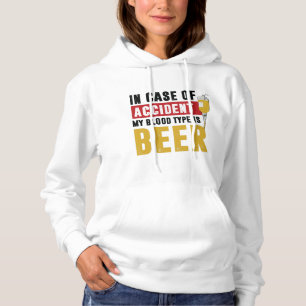 Beer blood type hoodie