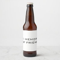 Beer Bottle Celebratory Label