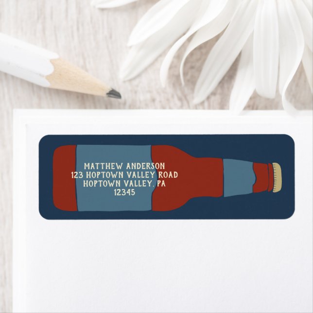 Beer Bottle Custom Return Address (Insitu)