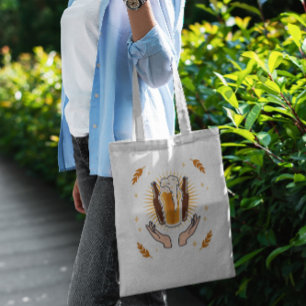 Beer Bottle Label Tote Bag