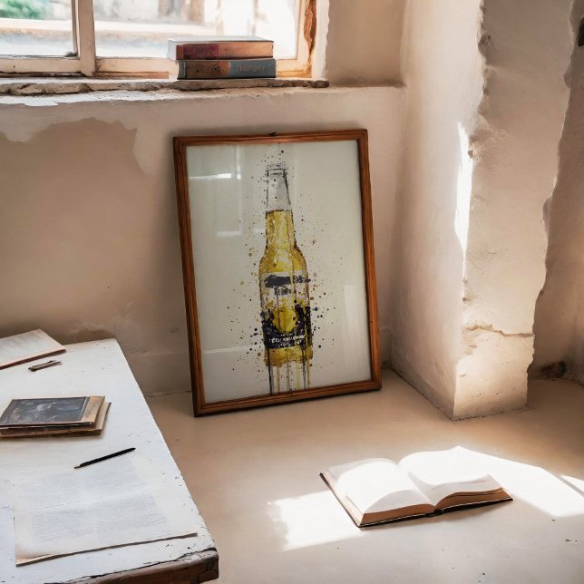 Beer Bottle Wall Art Print 'No Lime' (Creator Uploaded)
