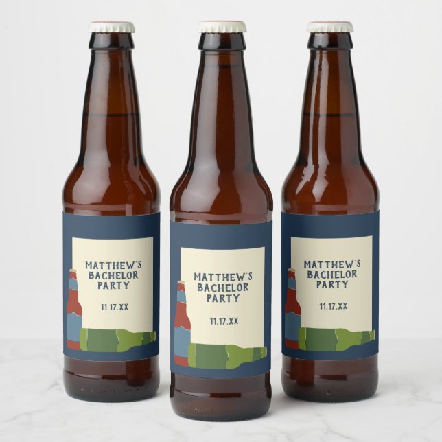 Beer Bottles Graphic Custom Message Beer Bottle Label (Bottles)