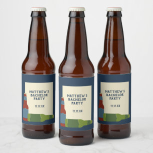 Beer Bottles Graphic Custom Message Bottle Label