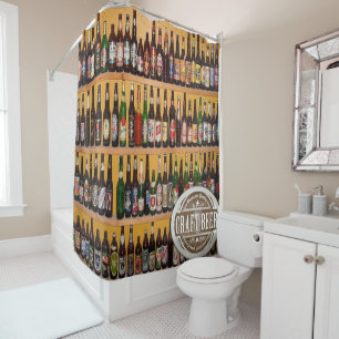Beer Bottles Shower Curtain