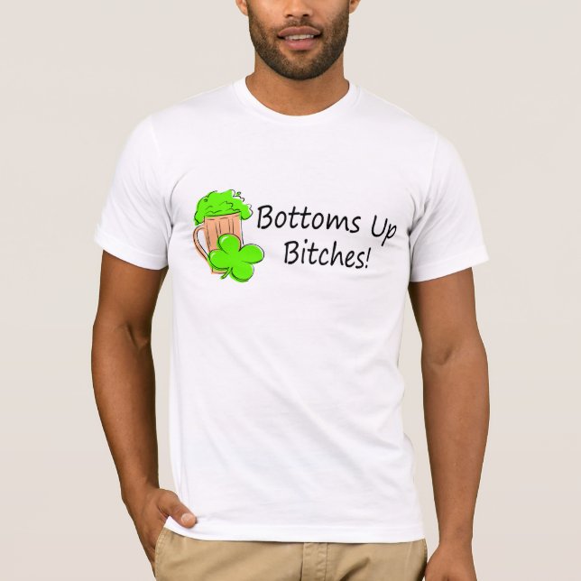 Beer Bottoms Up T-Shirt (Front)