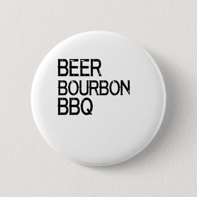 Beer Bourbon BBQ 2 Inch Round Button (Front)