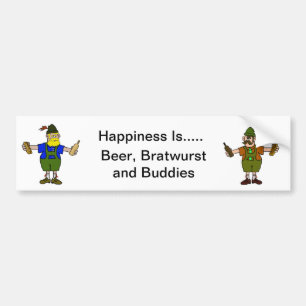 Beer, Bratwurst & Buddies Bumper Sticker