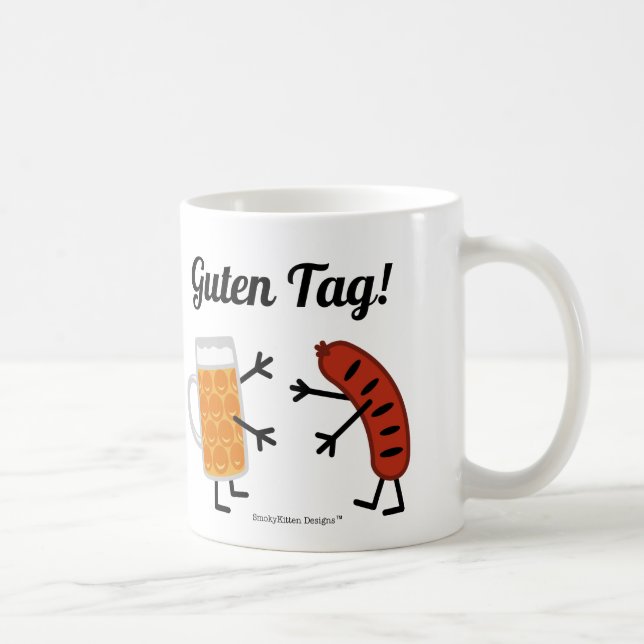 Beer & Bratwurst - Guten Tag! Coffee Mug (Right)