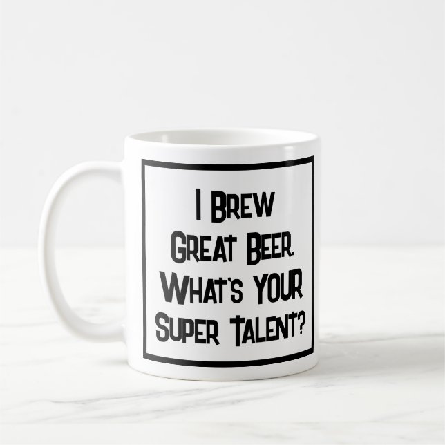 Beer Brewer Super Talent. Café Mug (Gauche)