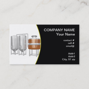 Beer brewery equipment business card