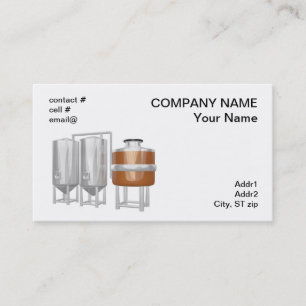 Beer brewery equipment business card