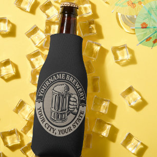 Beer Brewing Personalized NAME Brewery Big Mug  Bottle Cooler