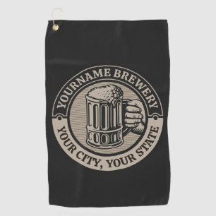 Beer Brewing Personalized NAME Brewery Big Mug Golf Towel