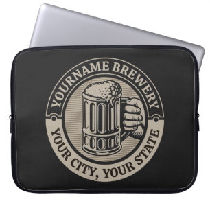 Beer Brewing Personalized NAME Brewery Big Mug  Laptop Sleeve