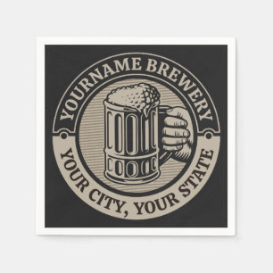 Beer Brewing Personalized NAME Brewery Big Mug Napkin