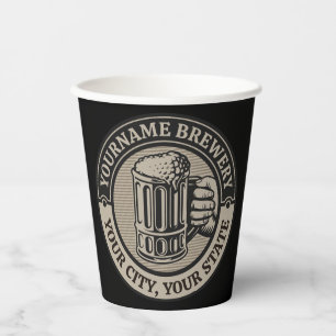 Beer Brewing Personalized NAME Brewery Big Mug Paper Cups