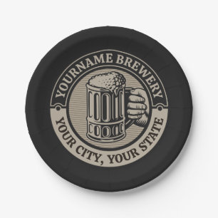 Beer Brewing Personalized NAME Brewery Big Mug  Paper Plate