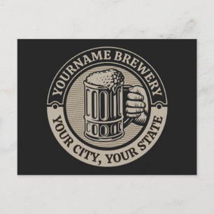 Beer Brewing Personalized NAME Brewery Big Mug  Postcard