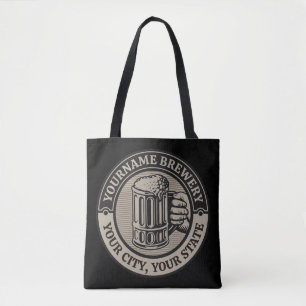 Beer Brewing Personalized NAME Brewery Big Mug  Tote Bag