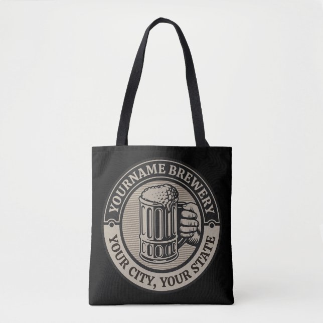 Beer Brewing Personalized NAME Brewery Big Mug  Tote Bag (Front)