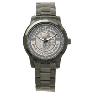 Beer Brewing Personalized NAME Brewery Big Mug  Watch