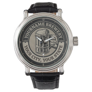 Beer Brewing Personalized NAME Brewery Big Mug  Watch