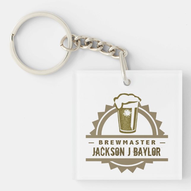 Beer Brewmaster Keychain (Front)