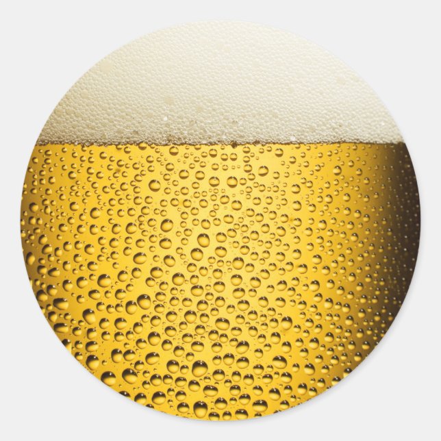 Beer Bubbles 1 Classic Round Sticker (Front)