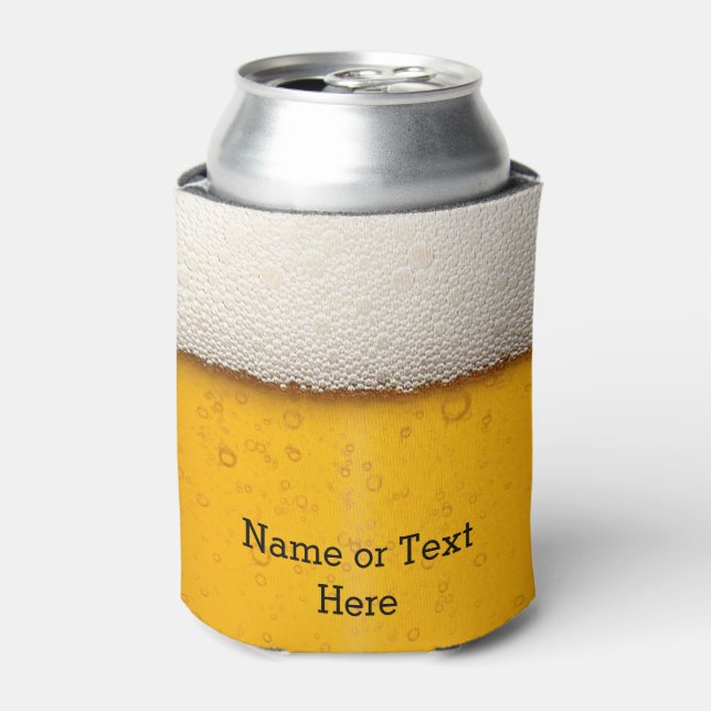 Beer Bubbles Background Pattern Can Cooler (Can Front)