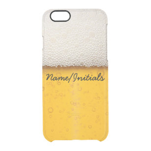 Beer Bubbles Close-Up Funny Drinking Name Clear iPhone 6/6S Case