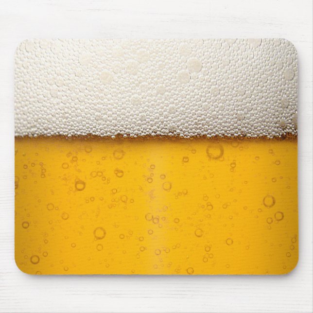 Beer Bubbles Close-Up Mouse Pad (Front)