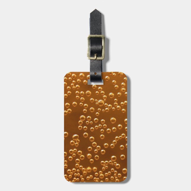 Beer Bubbles Luggage Tag (Front Vertical)