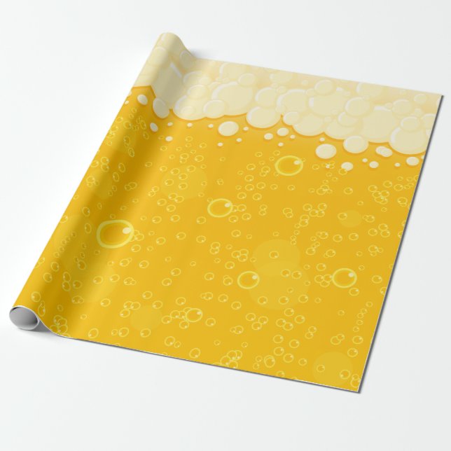 Beer Bubbles 🍺 Wrapping Paper (Unrolled)