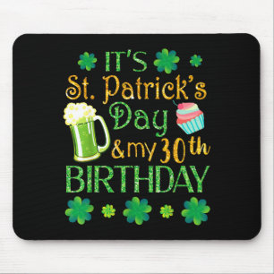 Beer Cake & Shamrocks It's St Patrick Day & Mouse Pad
