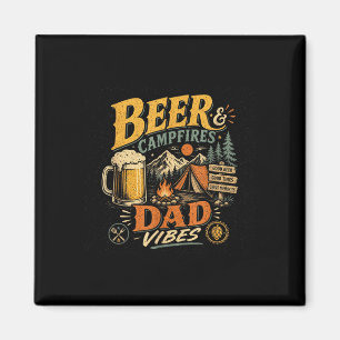 Beer camping dad retro 70s vintage father's day magnet