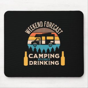 Beer Camping With Beer Birthday Mouse Pad