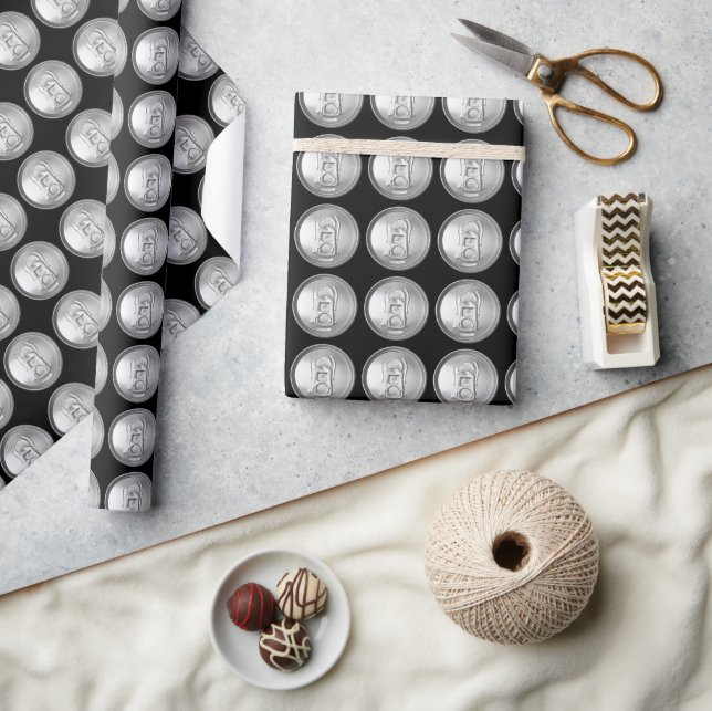 Beer Can Pop Lid Wrapping Paper (Crafts)