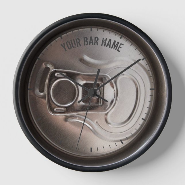 Beer Can Pub Or Bar Owner Clock (Front)