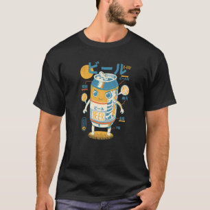 Beer Can X Ray Sci fi Japanese Beer Anatomy Drink T-Shirt