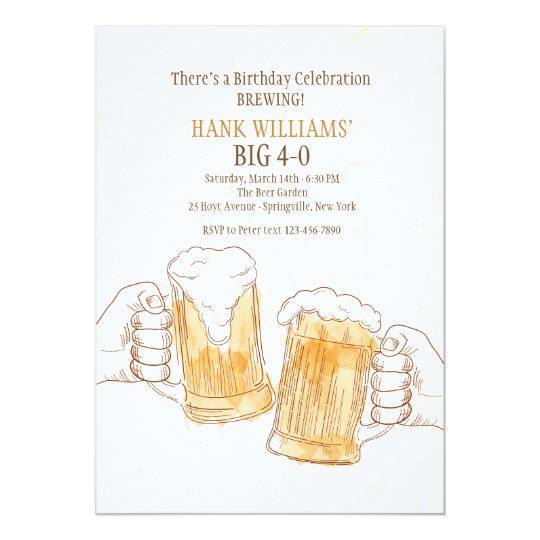 Beer Cheers Invitation