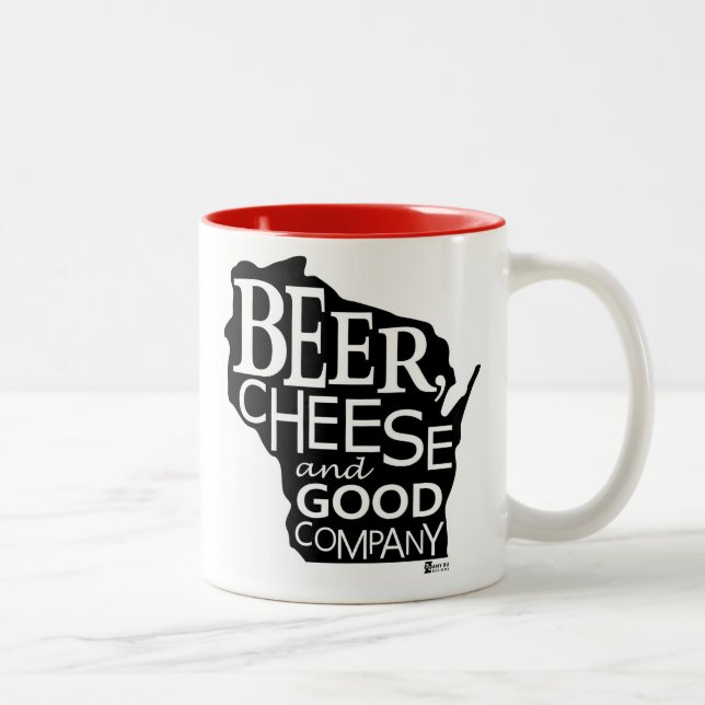 Beer Cheese & Good Company Zany Du Designs WI Two-Tone Coffee Mug (Right)