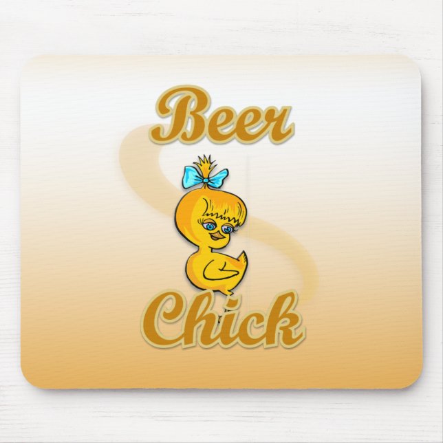 Beer Chick Mouse Pad (Front)