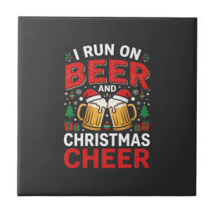 Beer Christmas Cheer Holiday Drinking Tile