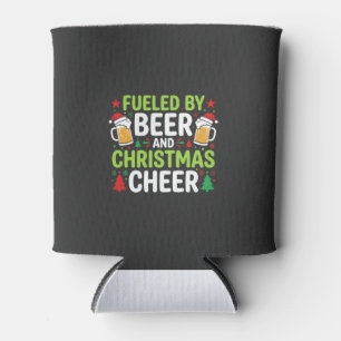 Beer Christmas Cheer Holiday Drinking Vector Can Cooler
