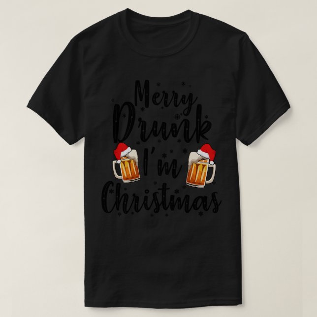 Beer Christmas Merry Beermas 1 T-Shirt (Design Front)