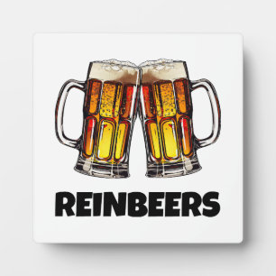 Beer Christmas Reinbeers Plaque