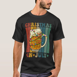 Beer christmas tree lights funny christmas in july T-Shirt