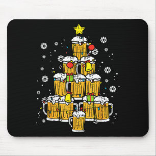 Beer Christmas Tree Xmas Brew Dad Men Mouse Pad