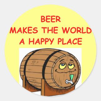 beer classic round sticker