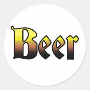 Beer Classic Round Sticker